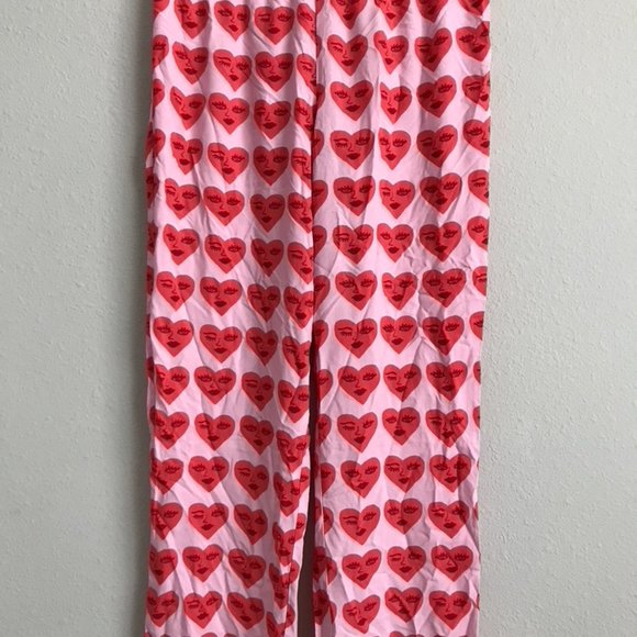 Bouffants & Broken Hearts Notch Collar Printed Pajama Set -Hearts (Sz S) a569434 - Picture 5 of 7